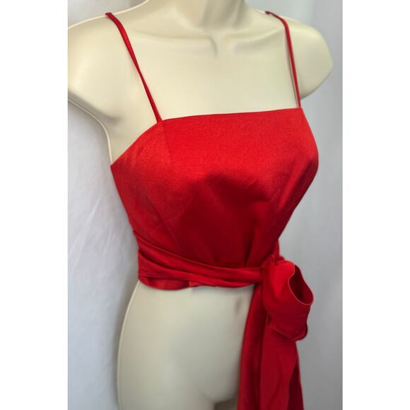 🔥 Ramy Brook Red Wrap Corset Top Sz 6 | Holiday Baddie Energy 💋 NWT - Picture 7 of 15